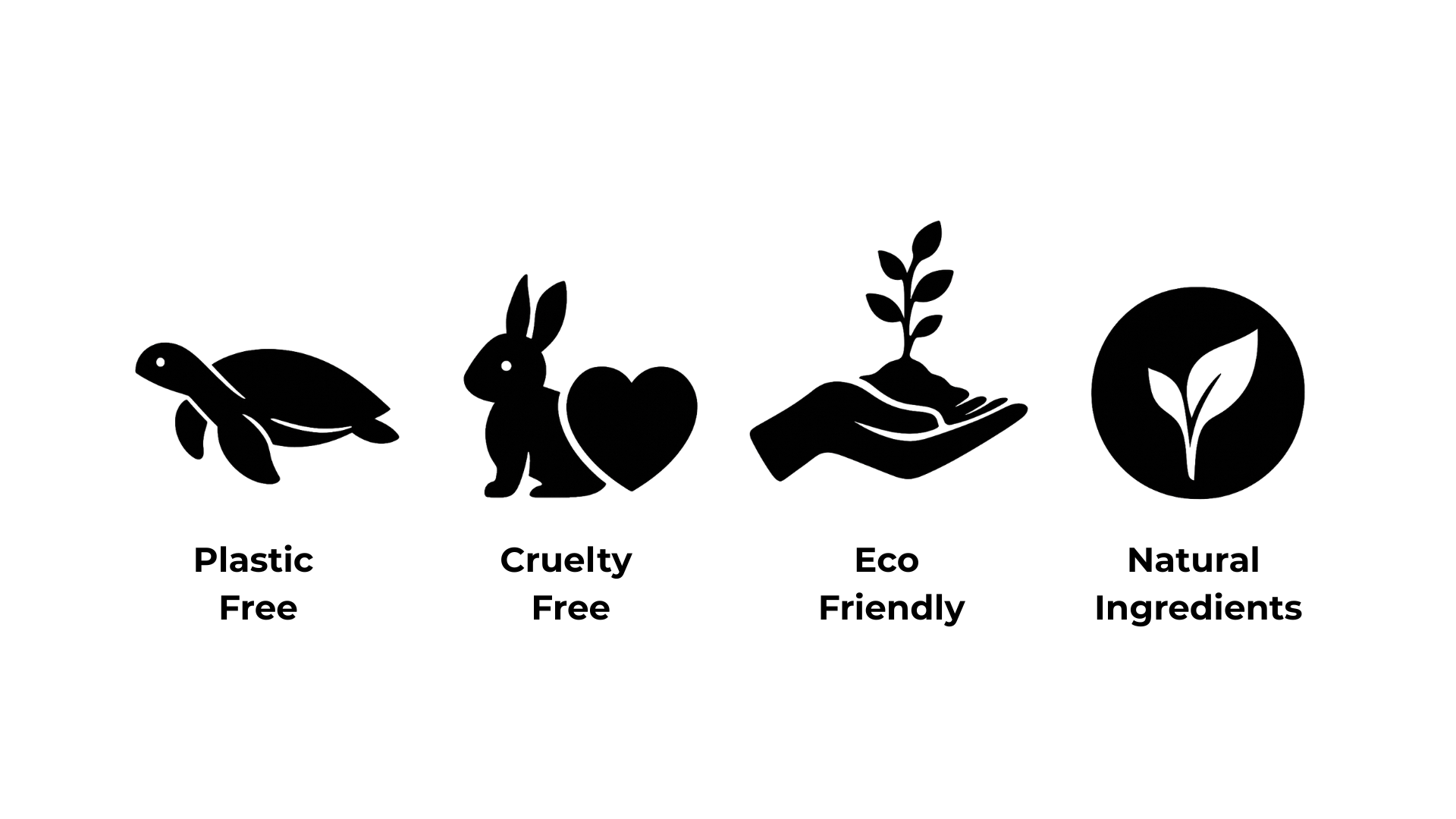 Princípios de Sustentabilidade: Plastic Free, Cruelty Free, Eco Friendly, Natural Ingredients